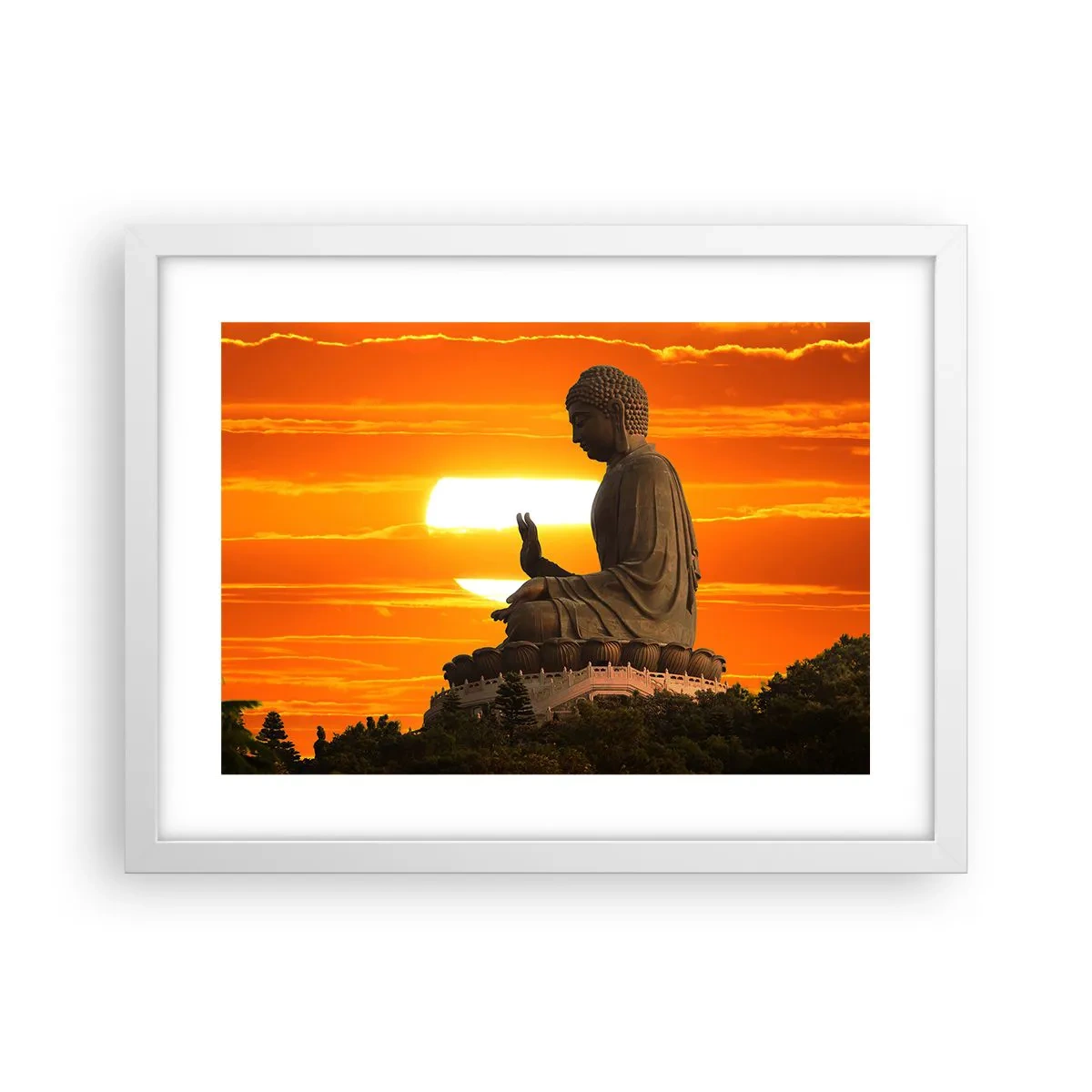 Poster in cornice bianca - Senza paura davanti al mondo - 40x30 cm