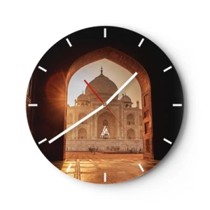 Orologio da parete - Orologio in Vetro - Monumento all'amore ultraterreno - 40x40 cm