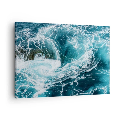 Quadro su tela - Stampe su Tela - Vortice oceanico dinamico - 70x50cm - La porta verso il centro della Terra - Decorazione murale moderna per soggiorno e camera da letto ARTTOR