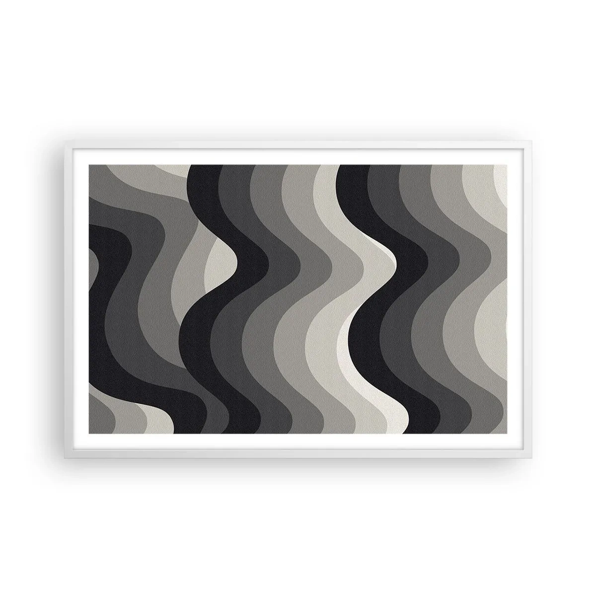 Poster in cornice bianca - Un'onda dopo l'altra - 91x61 cm