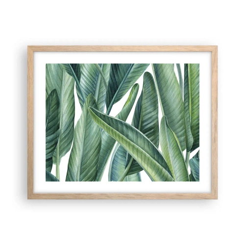 Poster in cornice rovere chiaro - Il verde in sé - 50x40 cm