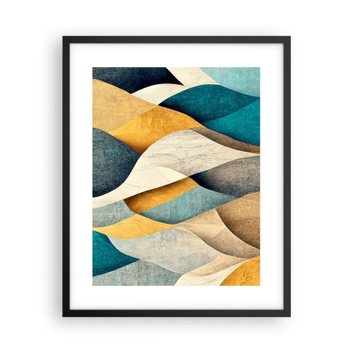 Poster in cornice nera - Ritmo e ondulazioni - 40x50 cm