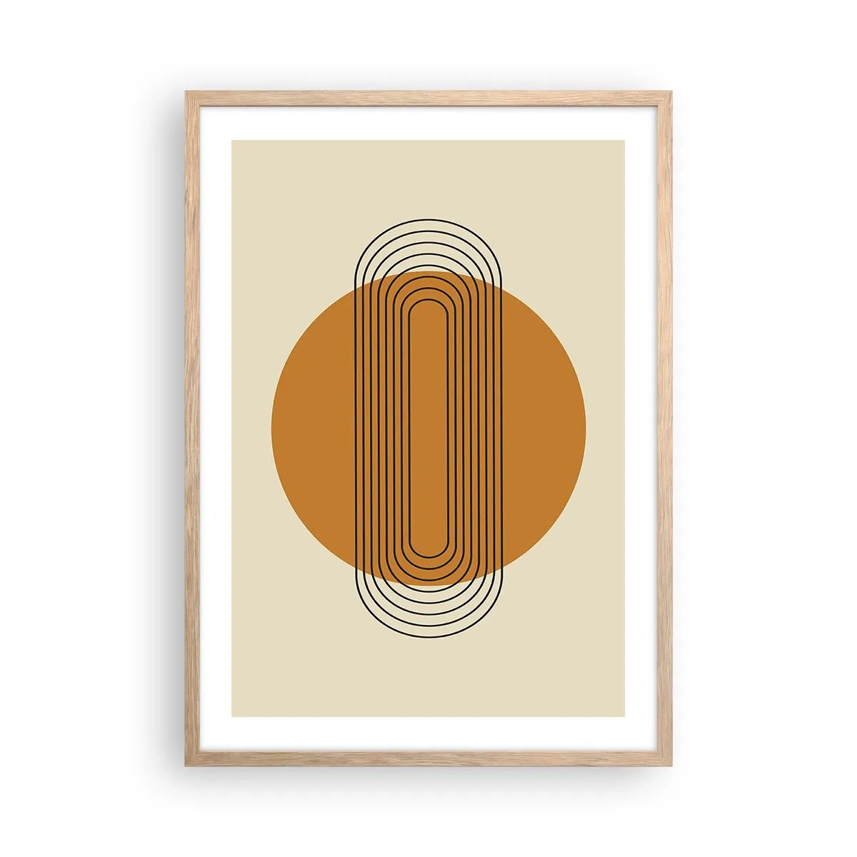 Poster in cornice rovere chiaro - Piano perfetto - 50x70 cm