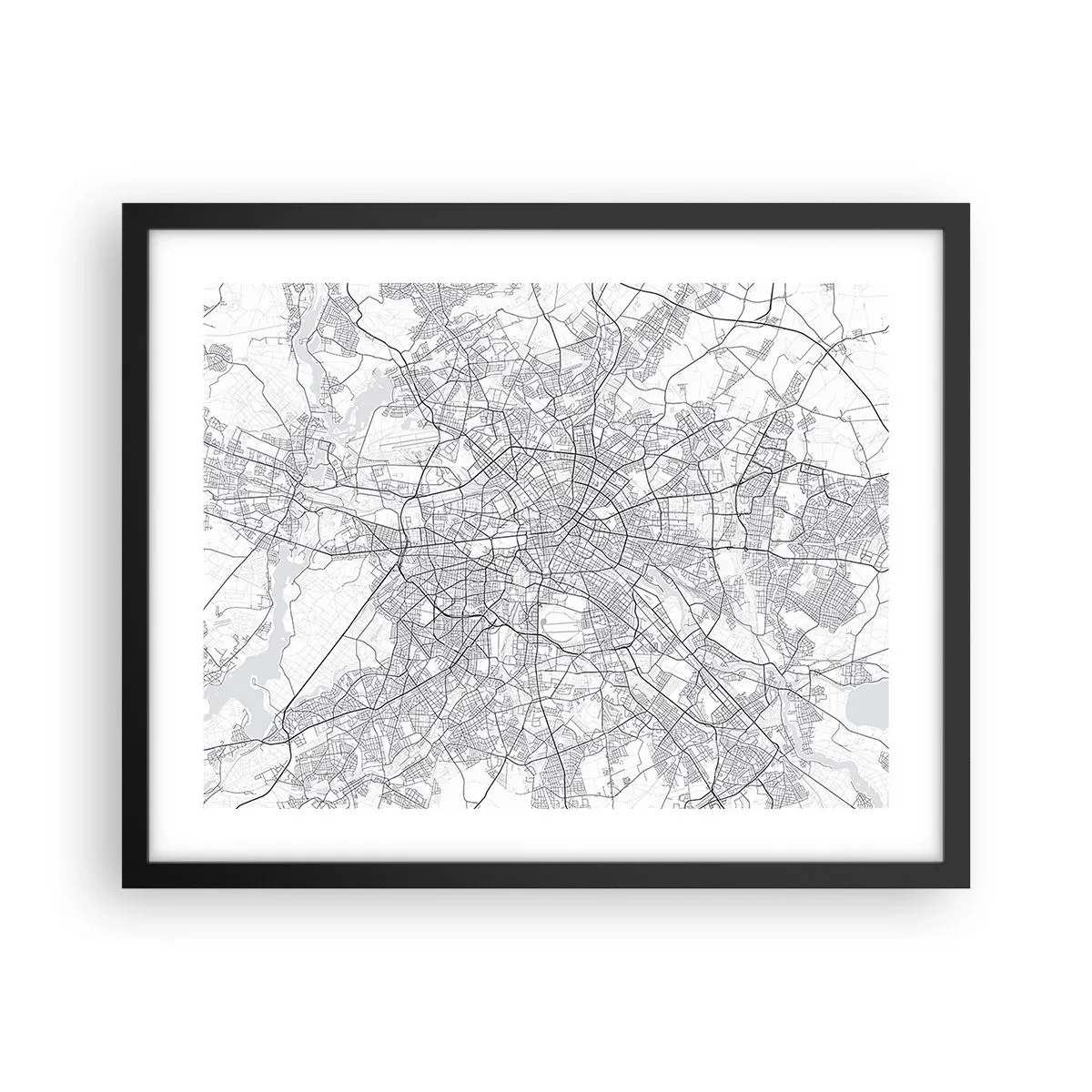 Poster in cornice nera - Il fiore di Berlino - 50x40 cm