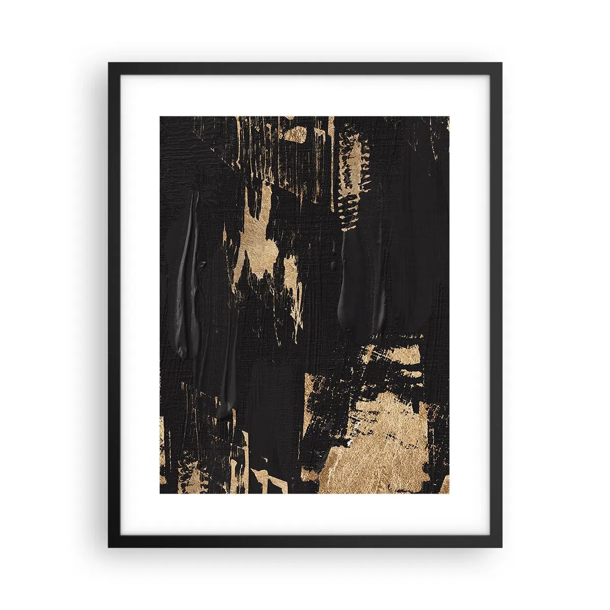 Poster in cornice nera - Tracce del contatto - 40x50 cm