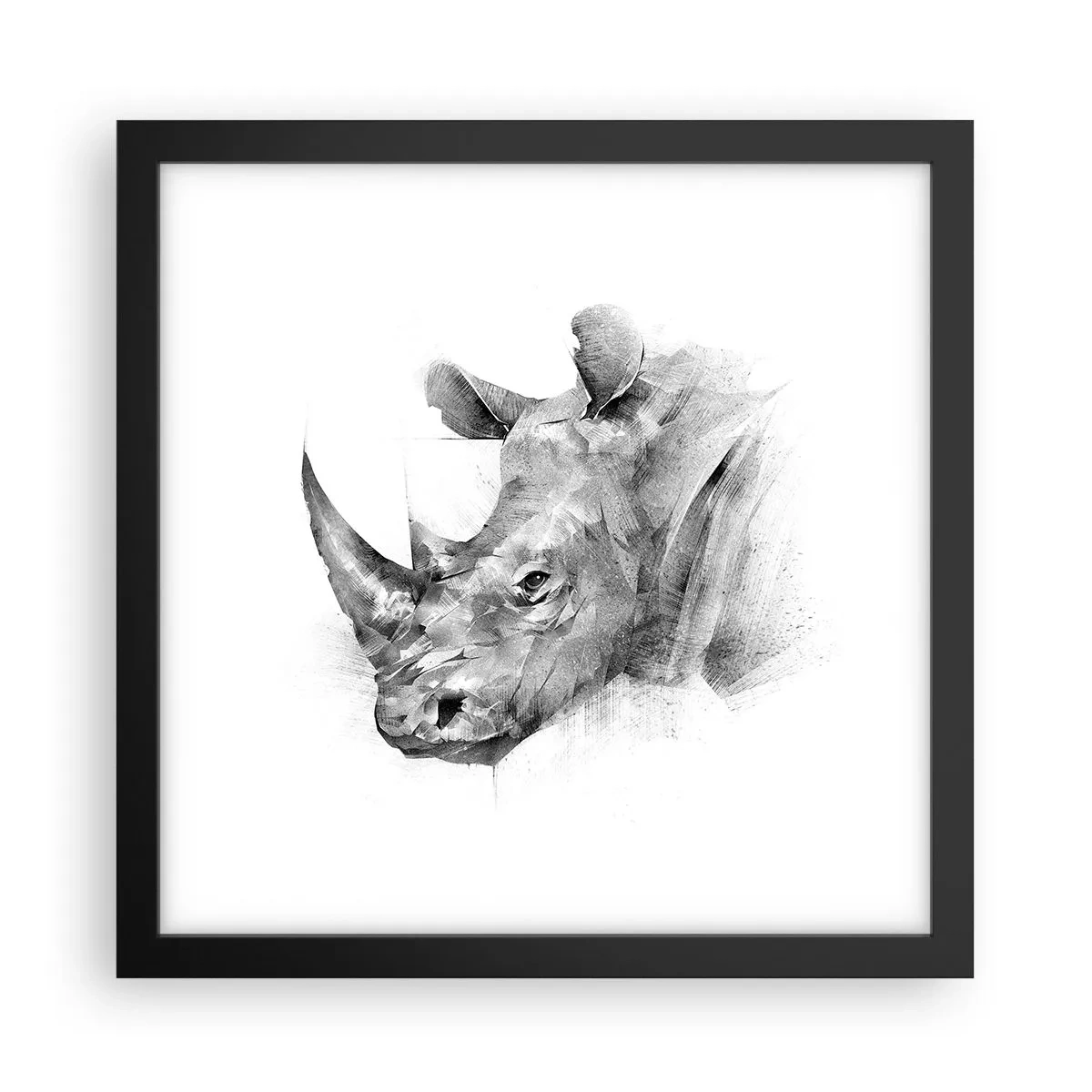 Poster in cornice nera - Ritratto africano - 30x30 cm