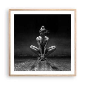 Poster in cornice rovere chiaro - La concentrazione dell'energia della danza - 60x60 cm