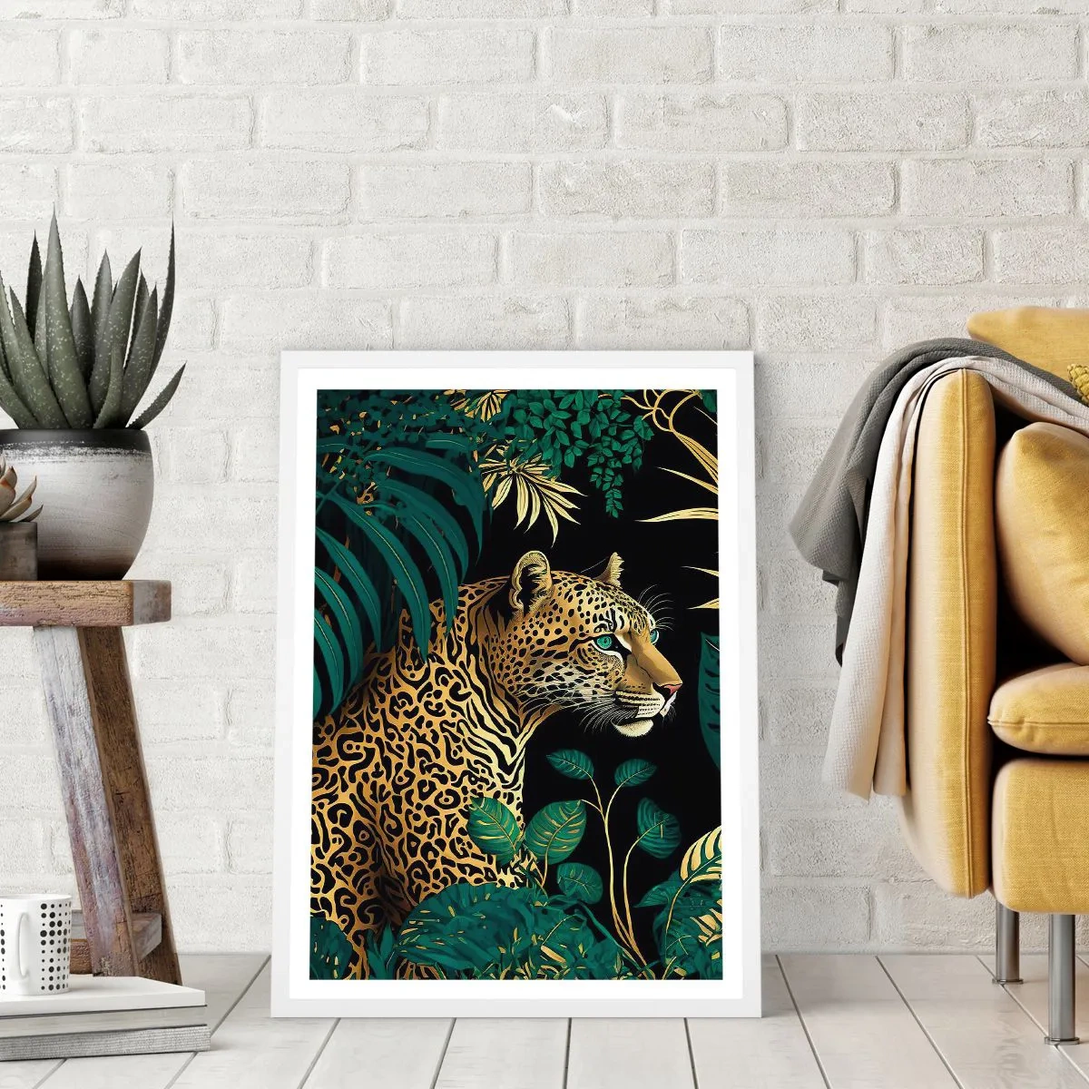 Poster in cornice bianca - Il signore della giungla - 50x70 cm