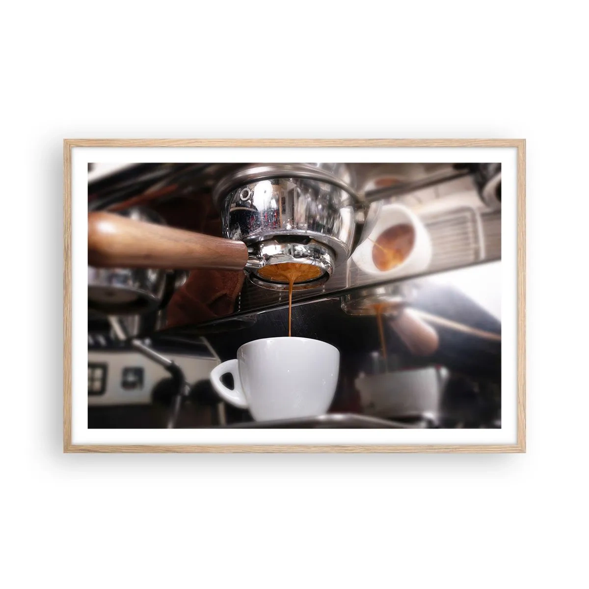 Poster in cornice rovere chiaro - Il miglior momento della giornata - 91x61 cm