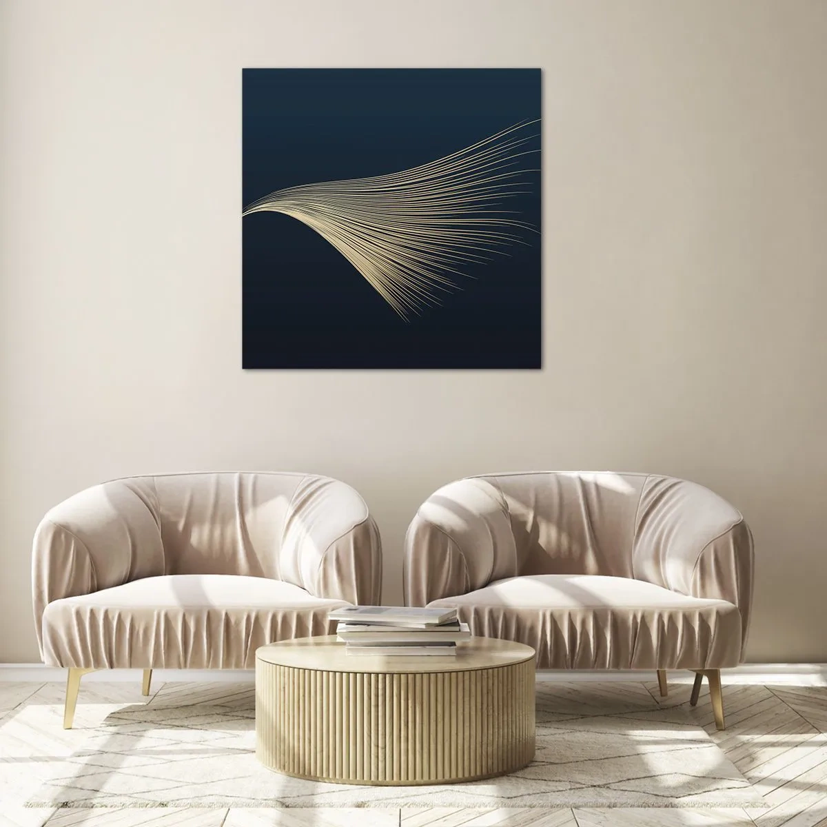 Quadro su vetro - Come un capello d'angelo - 60x60 cm