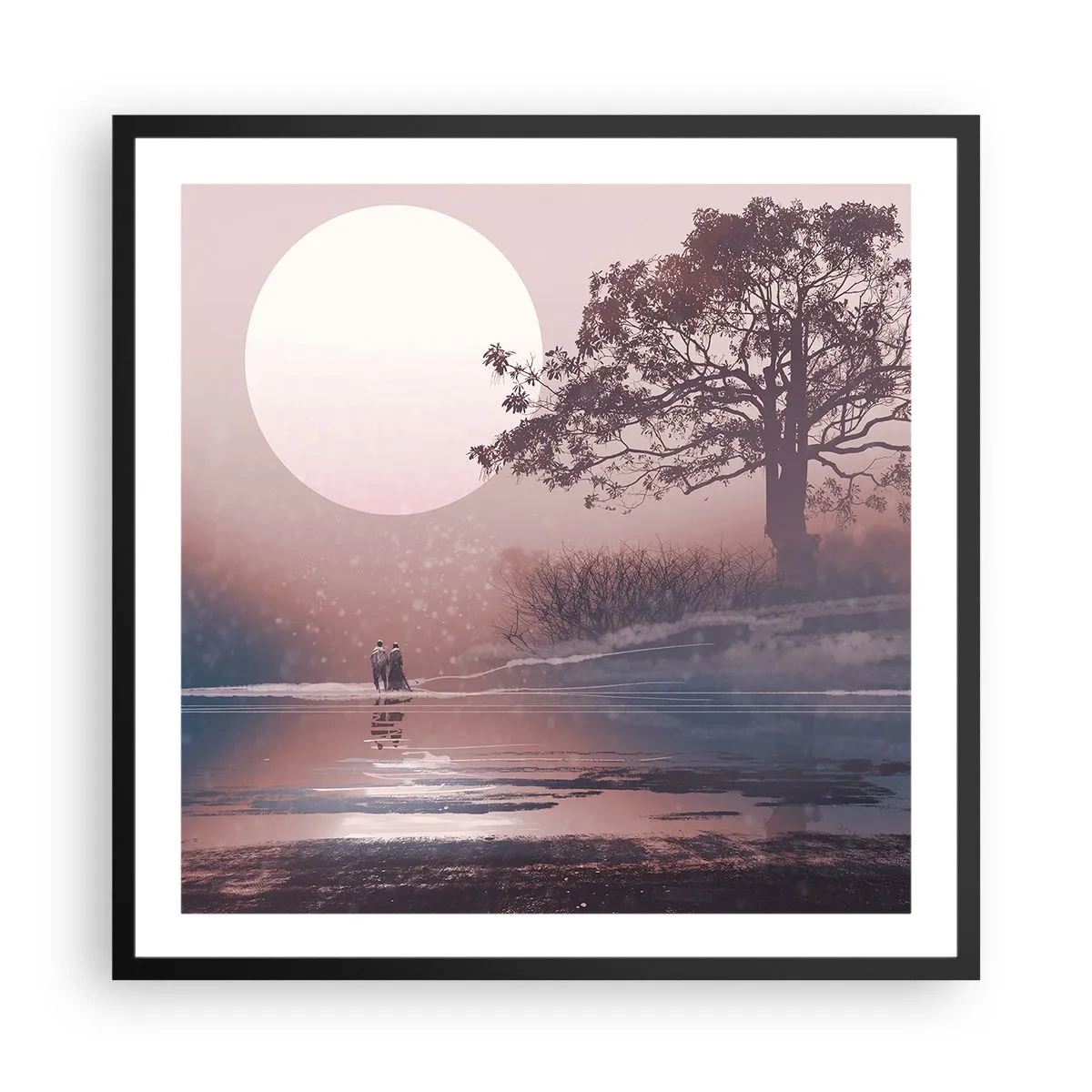 Poster in cornice nera - Meraviglie della notte - 60x60 cm