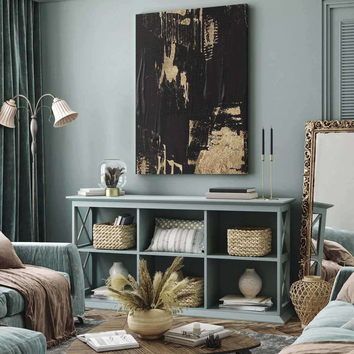 Quadro su tela - Stampe su Tela - Tracce del contatto - 65x120 cm