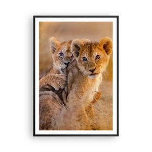 Poster in cornice nera - Non disturbare! Giochiamo - 70x100 cm