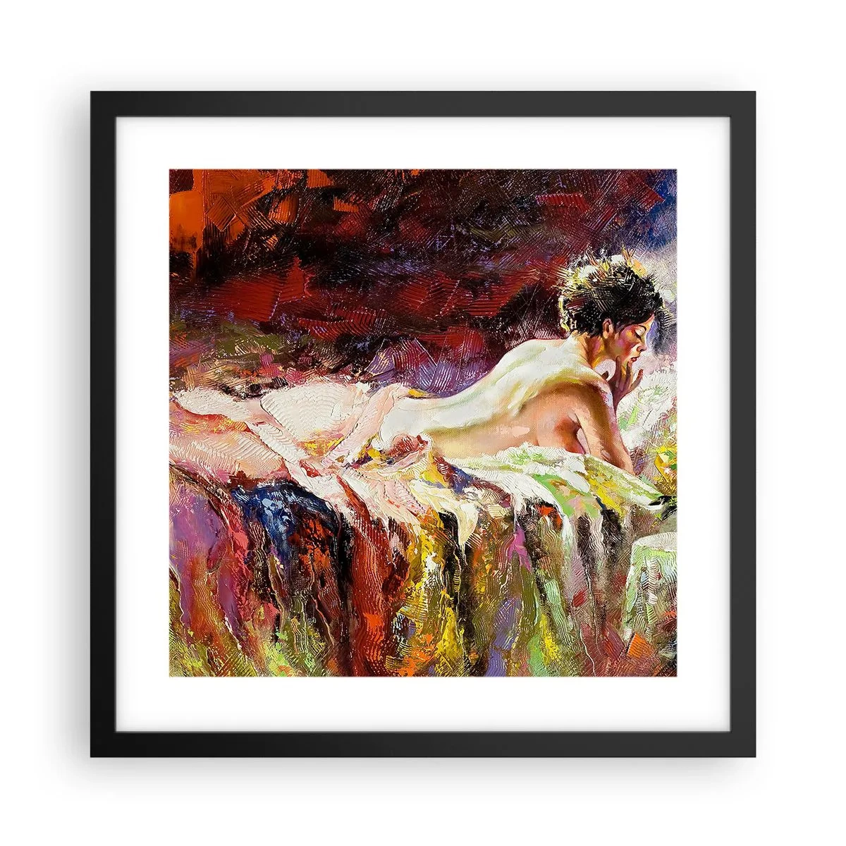 Poster in cornice nera - Venere pensierosa - 40x40 cm