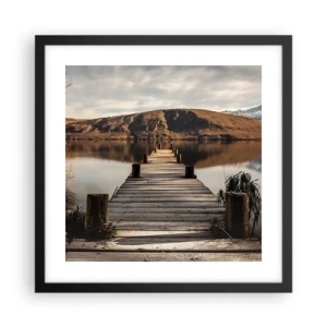 Poster in cornice nera - Paesaggio nel silenzio - 40x40 cm