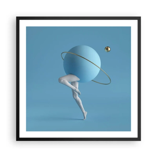 Poster in cornice nera - E i pianeti folleggiano - 60x60 cm