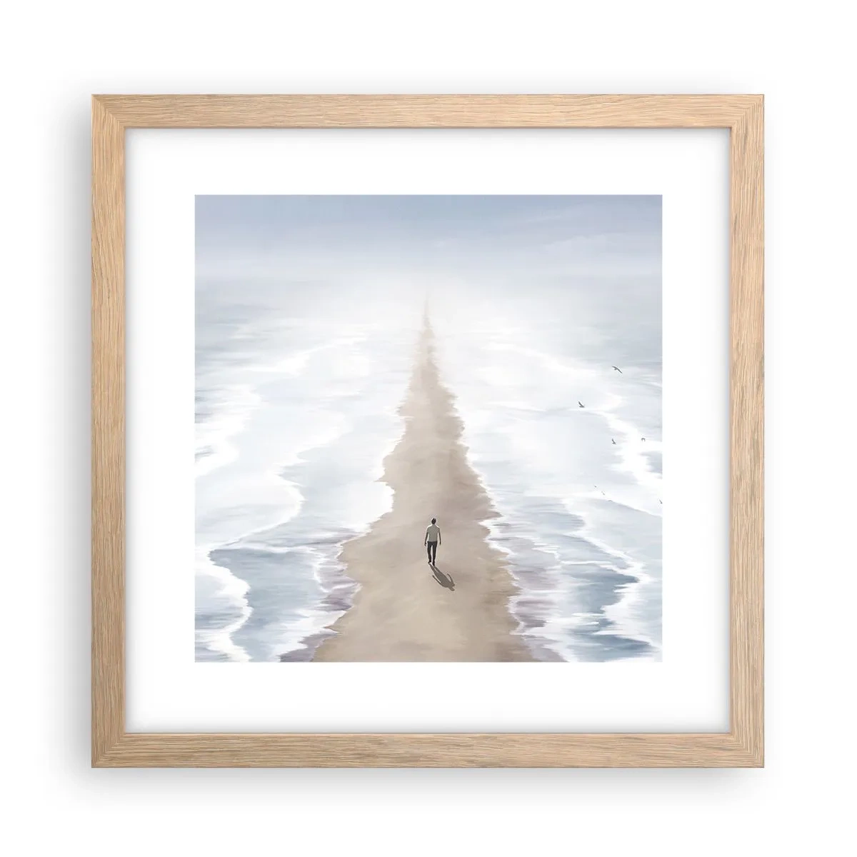 Poster in cornice rovere chiaro - Un futuro luminoso - 30x30 cm