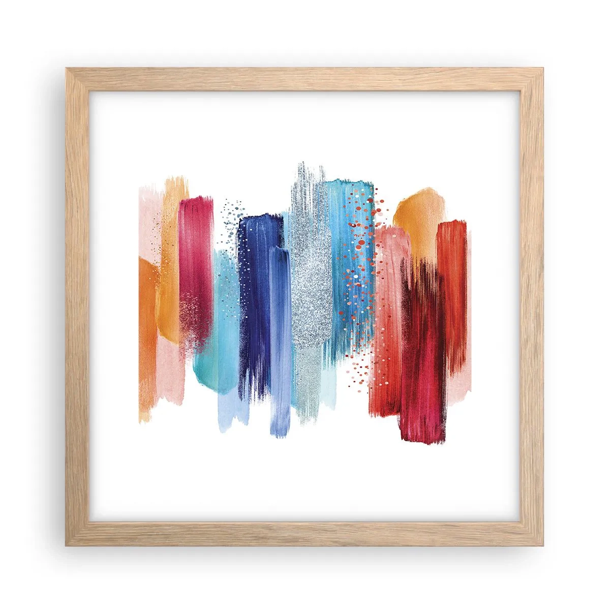 Poster in cornice rovere chiaro - In alto e in basso - 30x30 cm