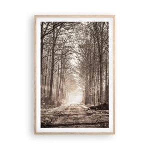 Poster in cornice rovere chiaro - La cattedrale del bosco - 61x91 cm