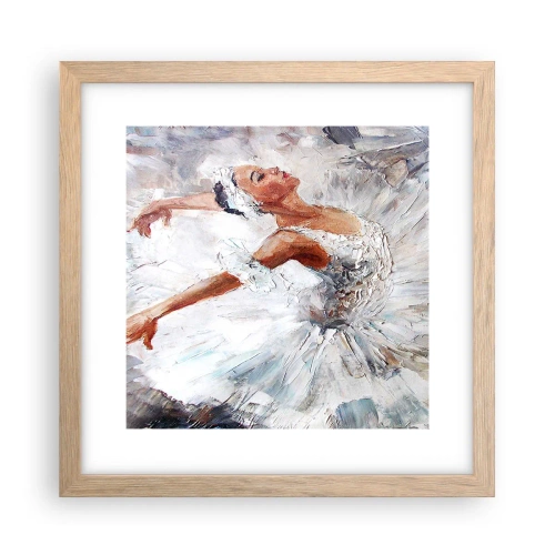 Poster in cornice rovere chiaro - Delicata e leggera come il tulle - 30x30 cm