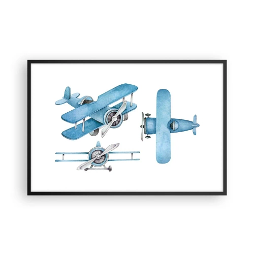 Poster in cornice nera - Nato per vincere - 91x61 cm