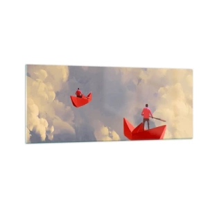 Quadro su vetro - La spedizione dei sognatori - 100x40 cm