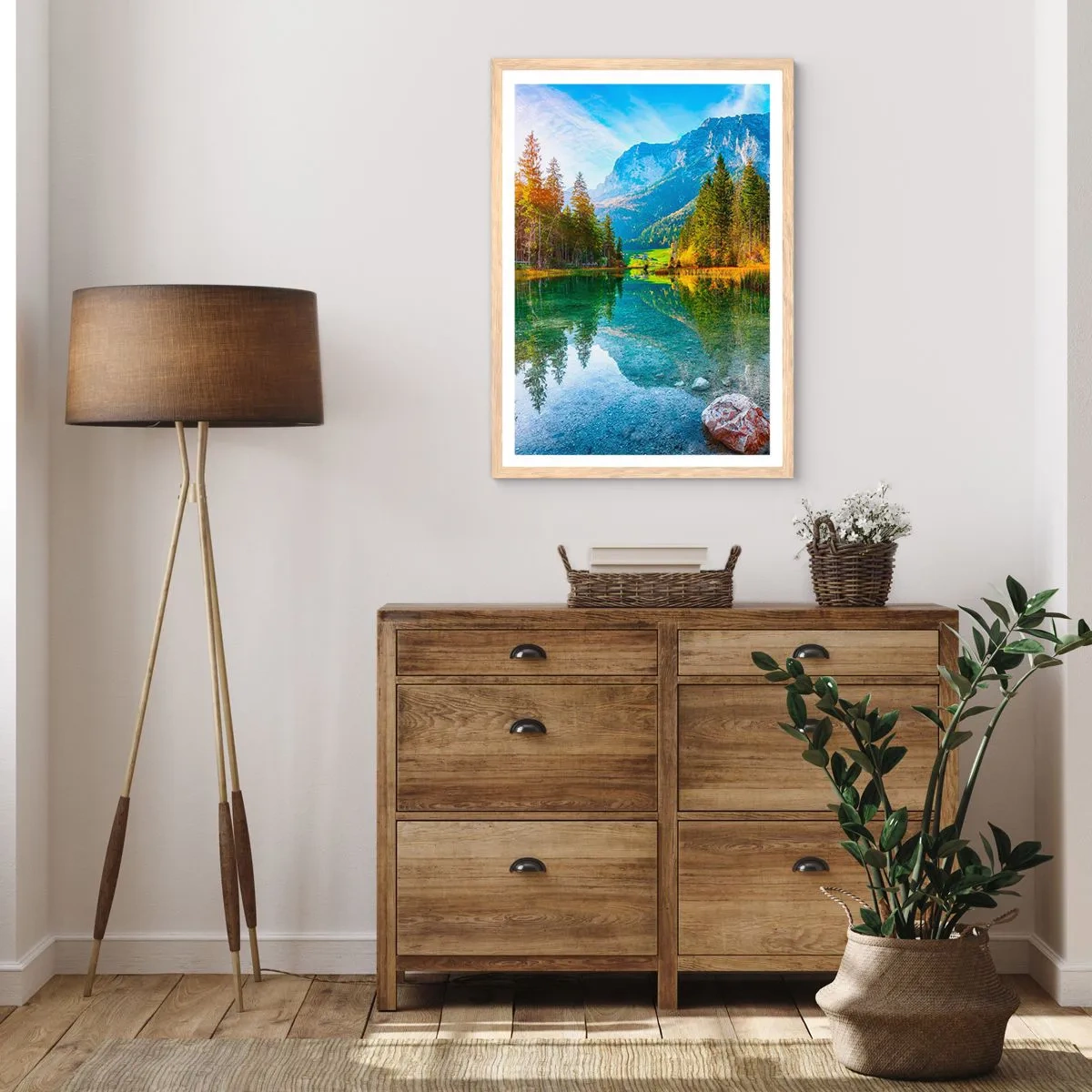 Poster in cornice rovere chiaro - La mitezza dell'autunno - 61x91 cm