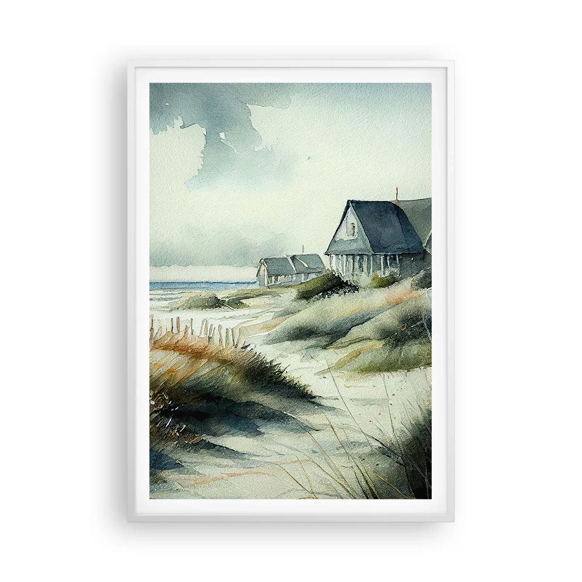 Poster in cornice bianca - Lontano dal caos - 70x100 cm