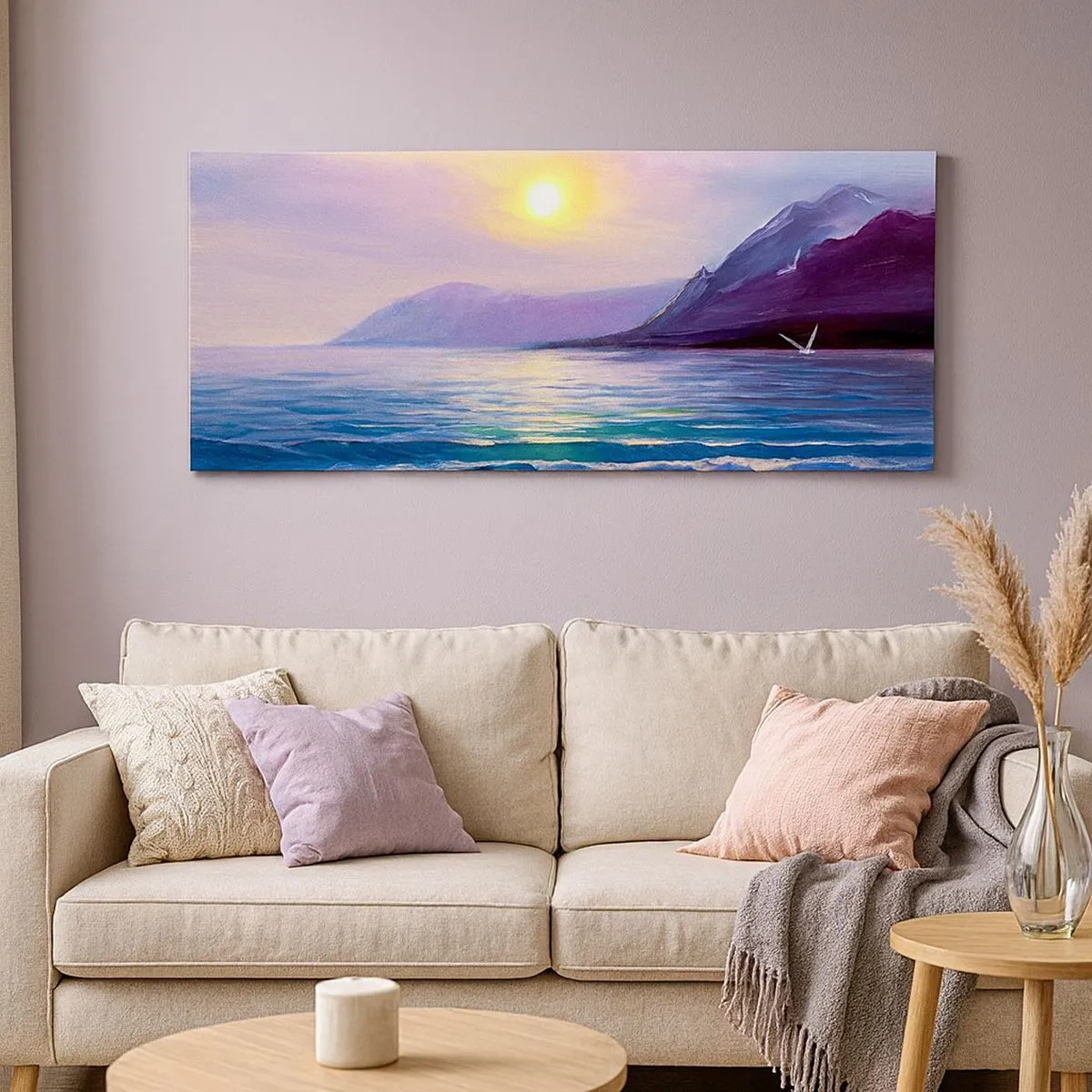 Quadro su tela - Stampe su Tela - Cristallo di acqua e di aria - 100x40 cm
