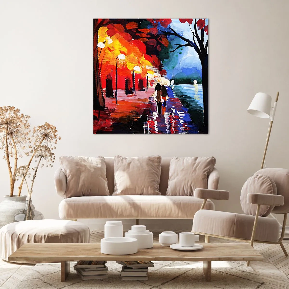 Quadro su tela - Stampe su Tela - Autunno infuocato nel parco - 70x70 cm