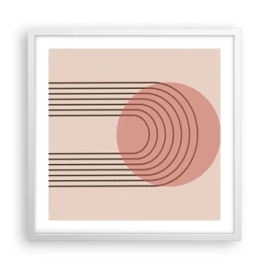 Poster in cornice bianca - Attrazione irresistibile - 50x50 cm