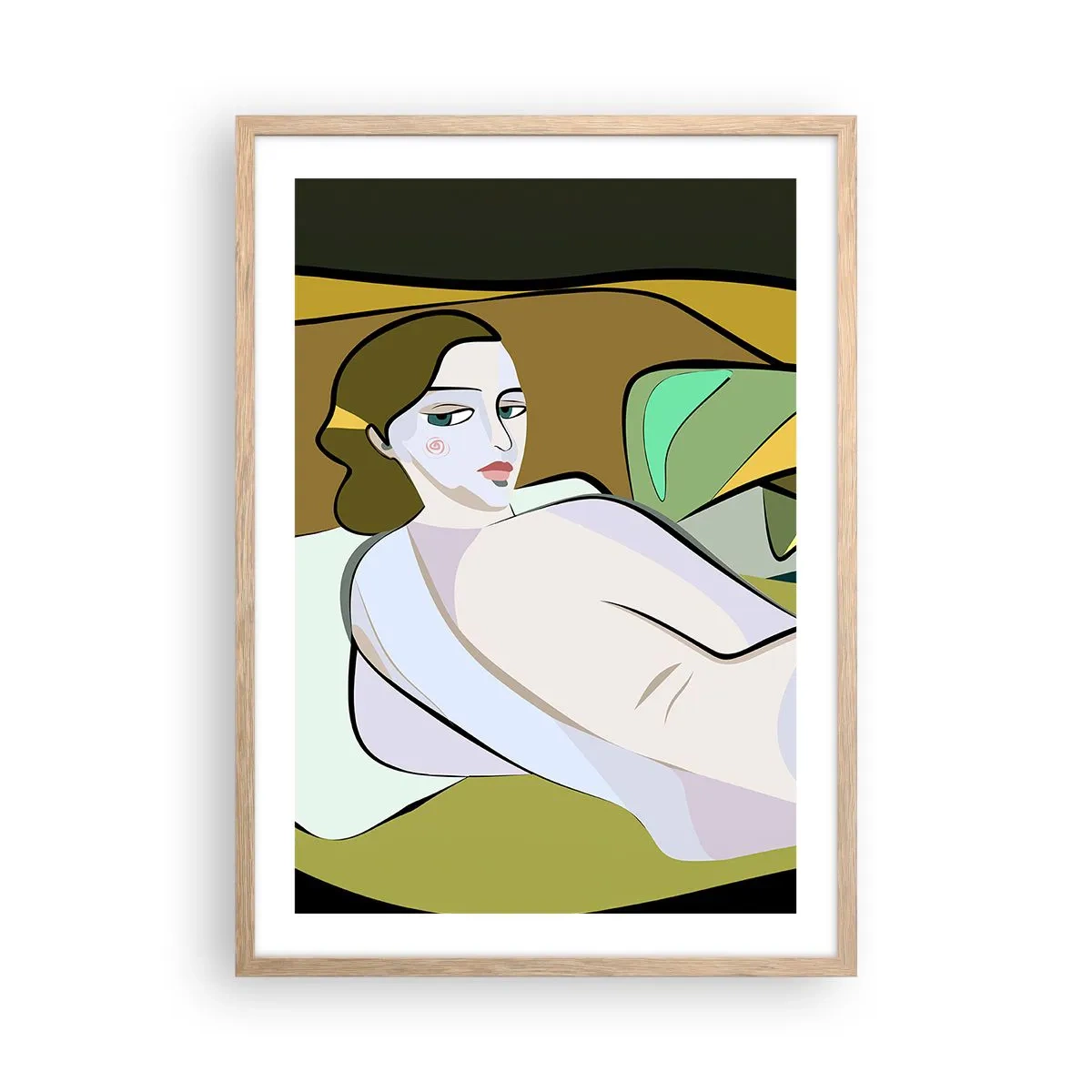 Poster in cornice rovere chiaro - Ritratto intimo - 50x70 cm