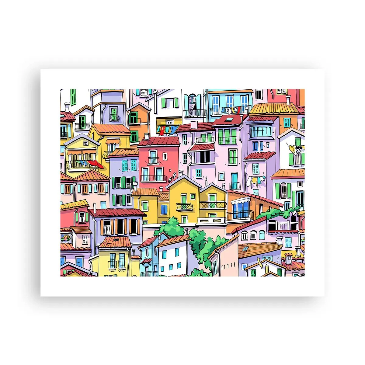 Poster - Città allegra - 50x40 cm