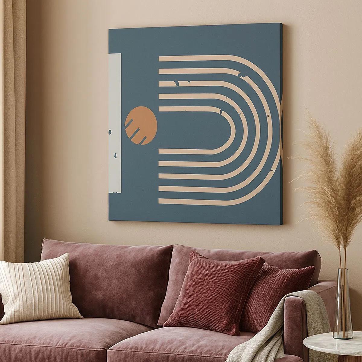 Quadro su tela - Stampe su Tela - Geometria in blu - 30x30 cm