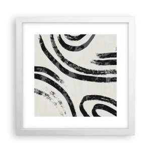 Poster in cornice bianca - Interrotto a metà - 30x30 cm