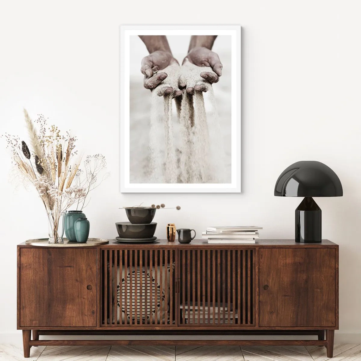 Poster in cornice bianca - Con queste mani... - 50x70 cm
