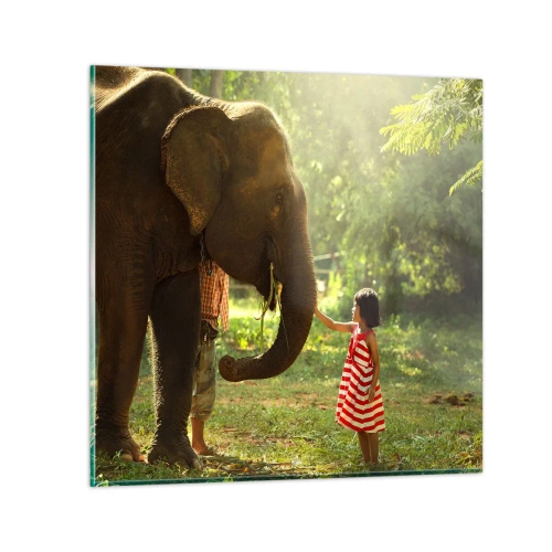 Quadro su vetro - La forza dell'amicizia - 40x40 cm