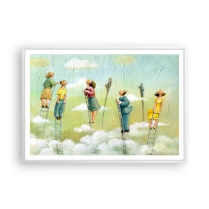 Poster in cornice bianca - Seguendo i propri sogni - 100x70 cm