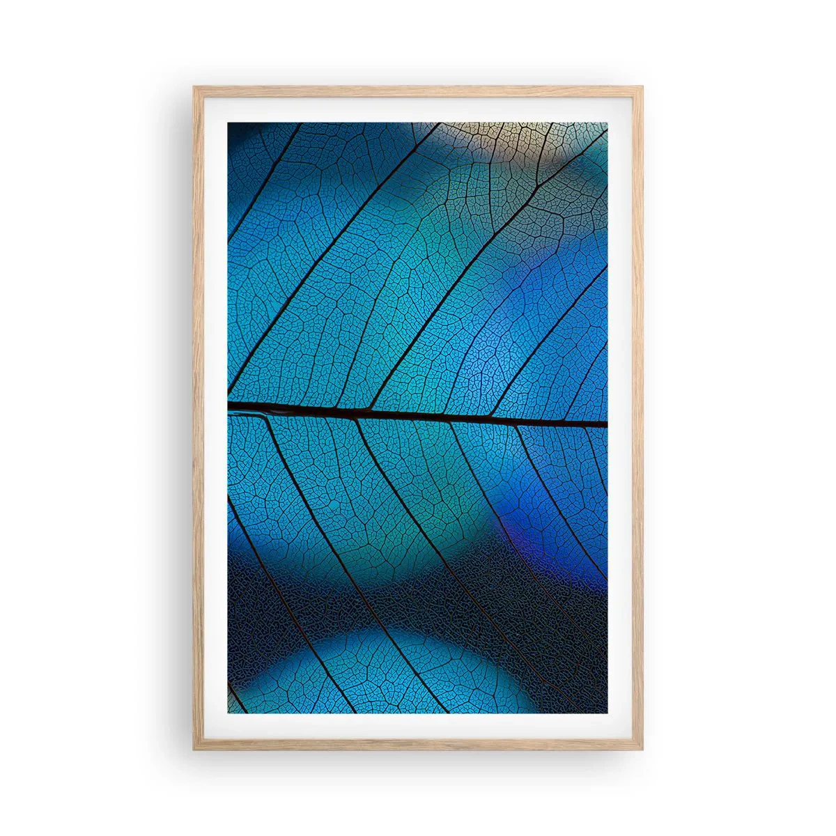 Poster in cornice rovere chiaro - Struttura intricata - 61x91 cm