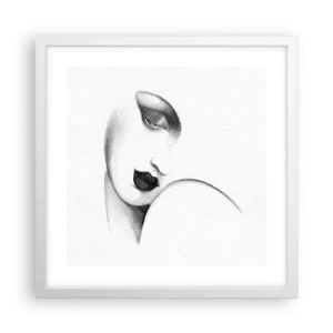 Poster in cornice bianca - Nello stile di Lempicka - 40x40 cm