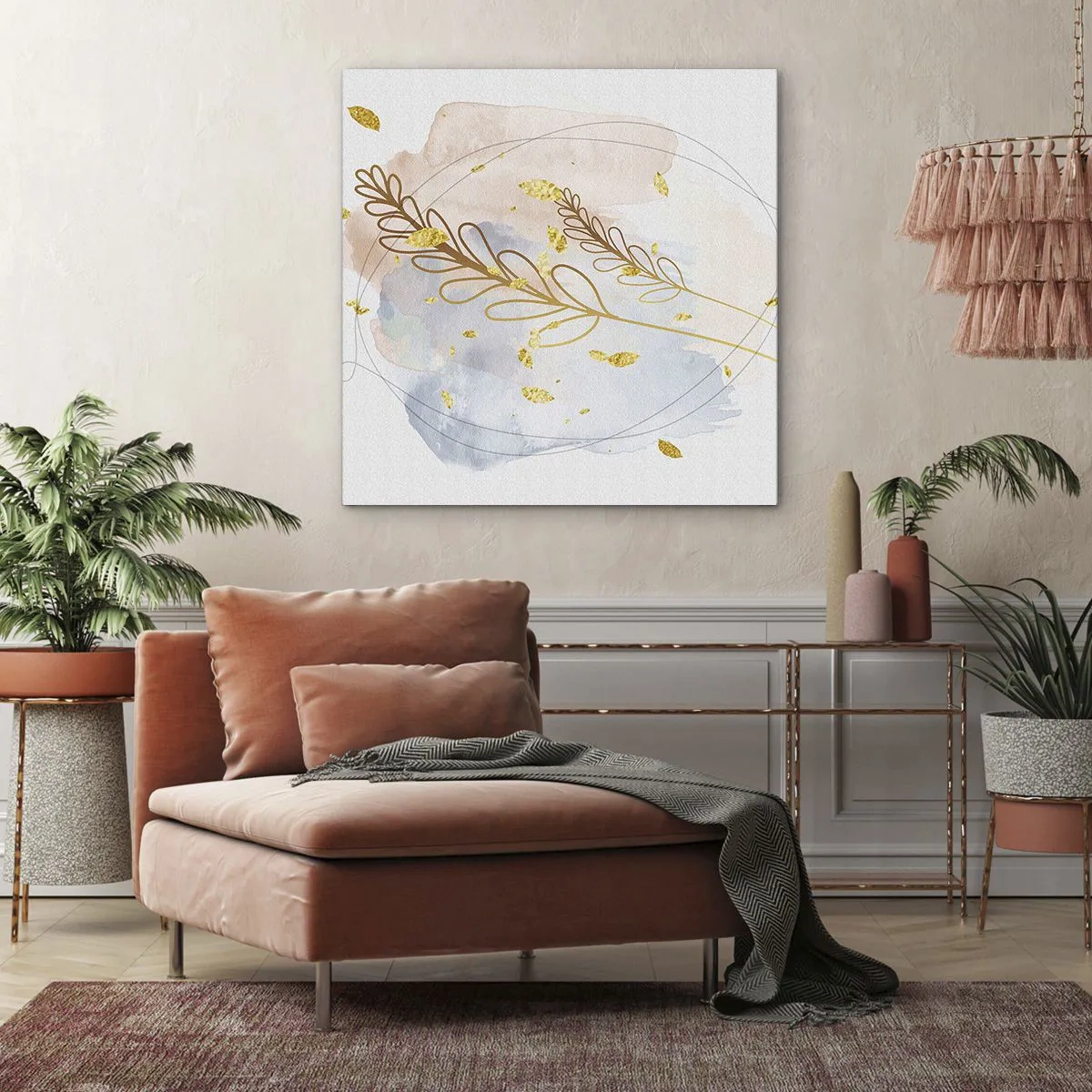 Quadro su tela - Stampe su Tela - Soffio d'oro - 40x40 cm