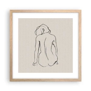 Poster in cornice rovere chiaro - Nudo di ragazza - 40x40 cm