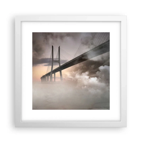 Poster in cornice bianca - Sul fiume che non c'è - 30x30 cm