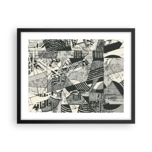 Poster in cornice nera - Dinamica della contemporaneità - 50x40 cm