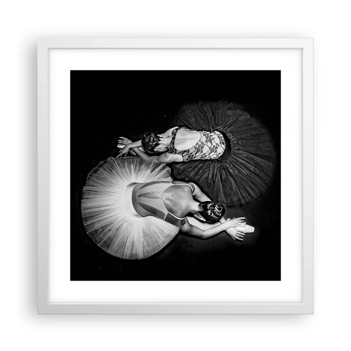 Poster in cornice bianca - Yin e yang -  equilibrio ideale - 40x40 cm