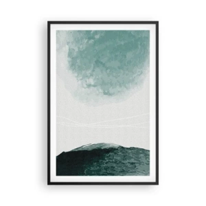 Poster in cornice nera - Incontro con la nebbia - 61x91 cm