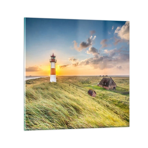 Quadro su vetro - Tra le onde - 60x60 cm