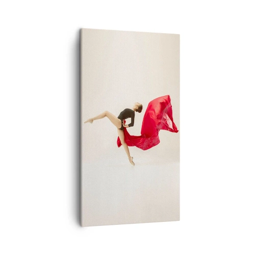 Quadro su tela - Stampe su Tela - Rosso e nero - 45x80 cm