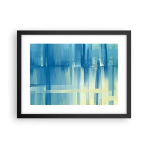 Poster in cornice nera - Composizione in turchese - 40x30 cm
