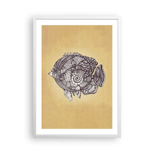 Poster in cornice bianca - Decorazioni dell'oceano - 50x70 cm